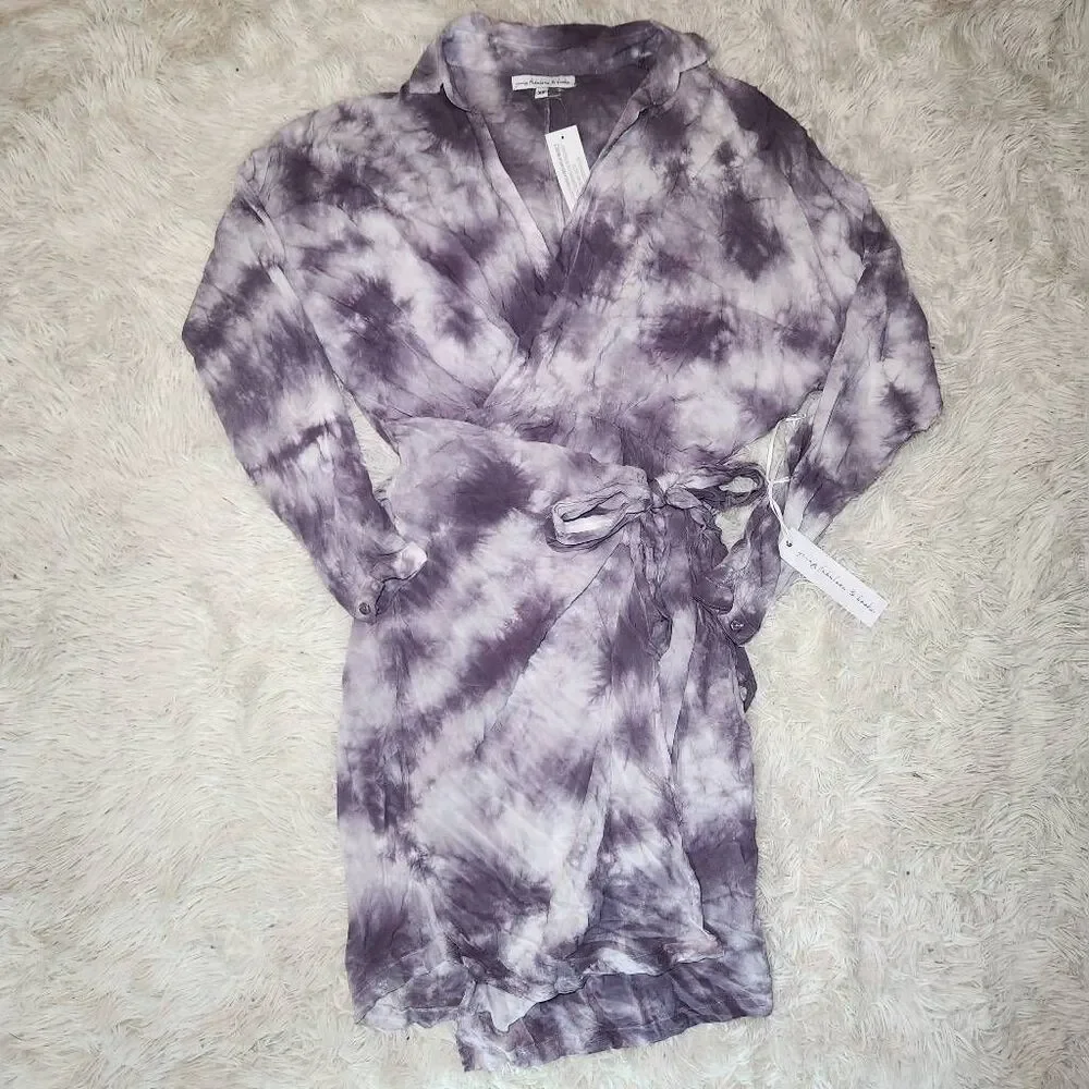Young Fabulous & Broke Raine Tie Dye Wrap Dress - Picture 3 of 12